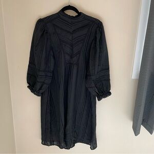 For Ever B.Young mock-neck, ruffled Longsleeves with elastic cuffs, dress,